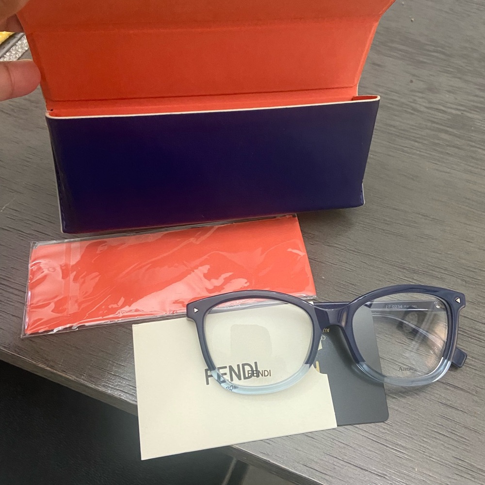 Brand New Multicolor (Blue/Clear) Fendi Glasses